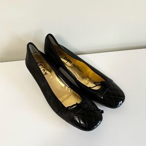 Black Quilted Ballet Flats